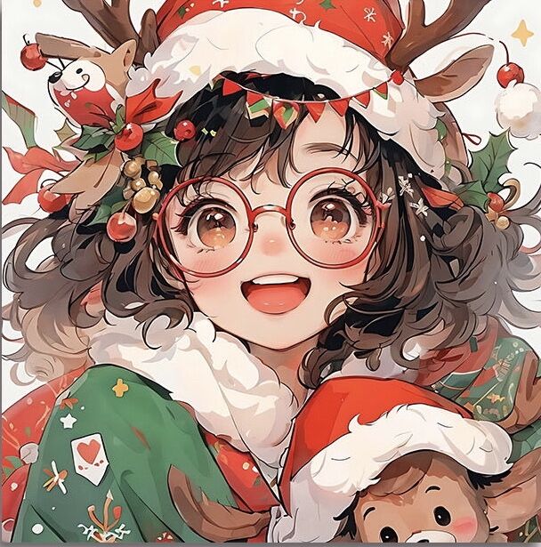 Embroidery Xmas - 9ct 60x60cm Christmas Girl Embroidery DIY