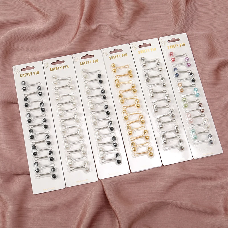 Embroidery Arabic - 12pcs/Bag Muslim Hijab Pins Scarf Fashion