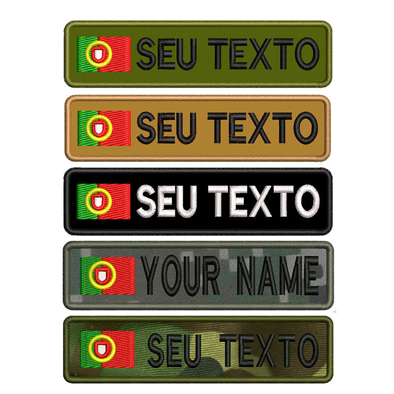 Embroidery Quote - Portugal Flag Personalized Name Patch EmbroideryName