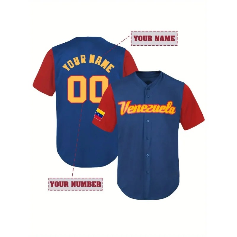 Custom Venezuela Baseball T-Sh - Embroidery On Shirt review and price