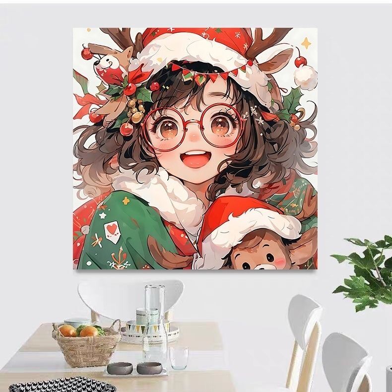 9ct 60x60cm Christmas Girl Emb - Embroidery Xmas review and price
