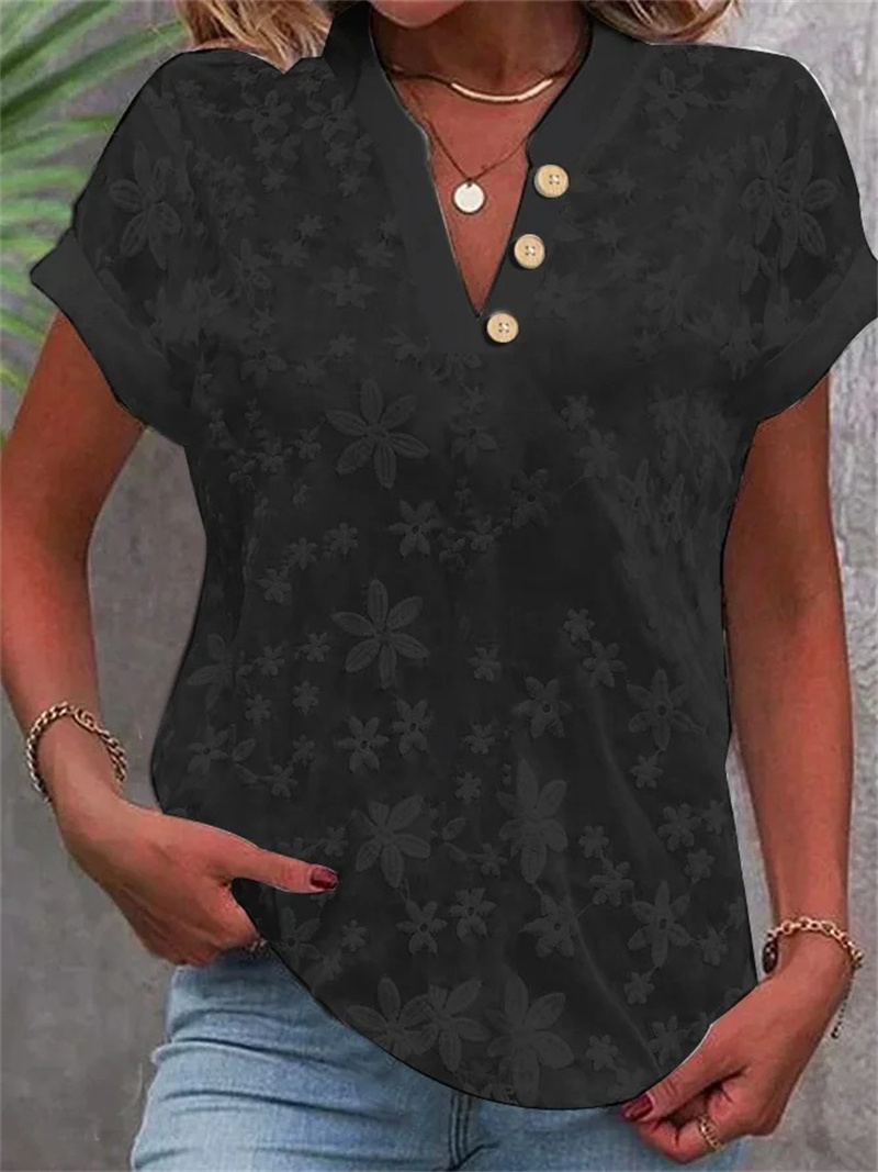 Summer Women White Floral Embr - Embroidery On Shirt review and price