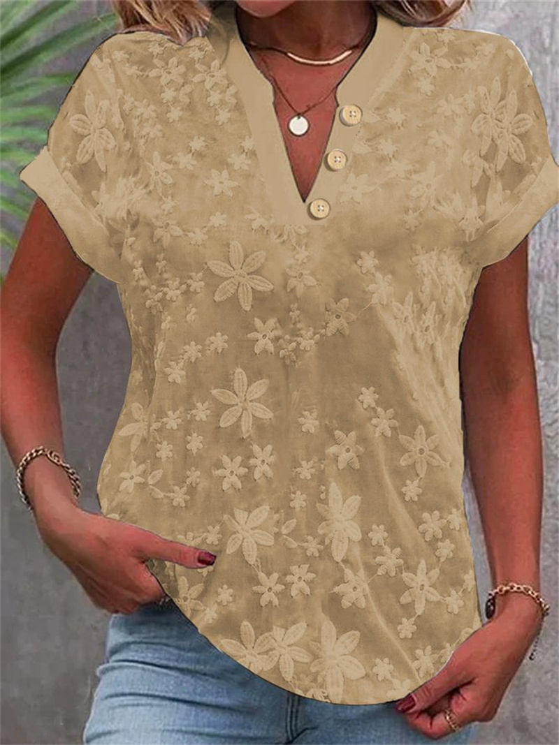 Summer Women White Floral Embr - Embroidery On Shirt review and price