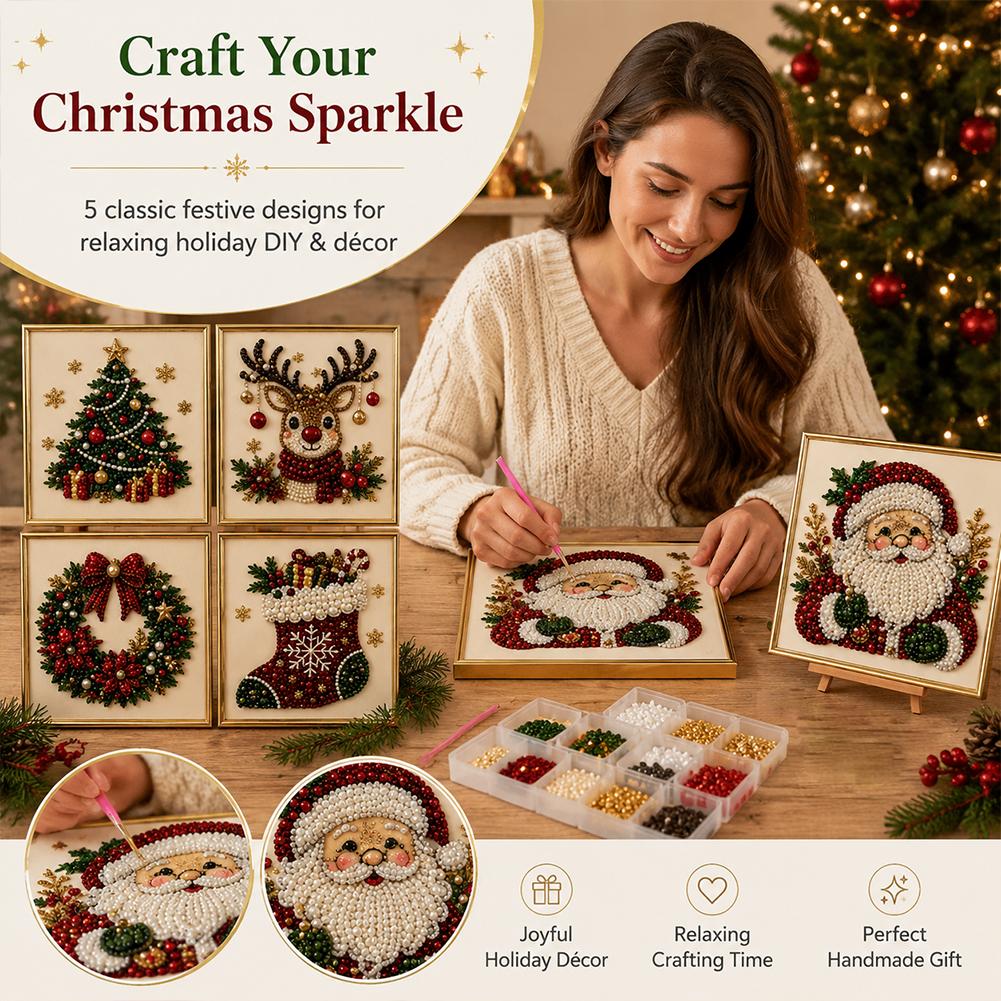 Christmas Santa Claus Pearl Ar - Embroidery Xmas review and price