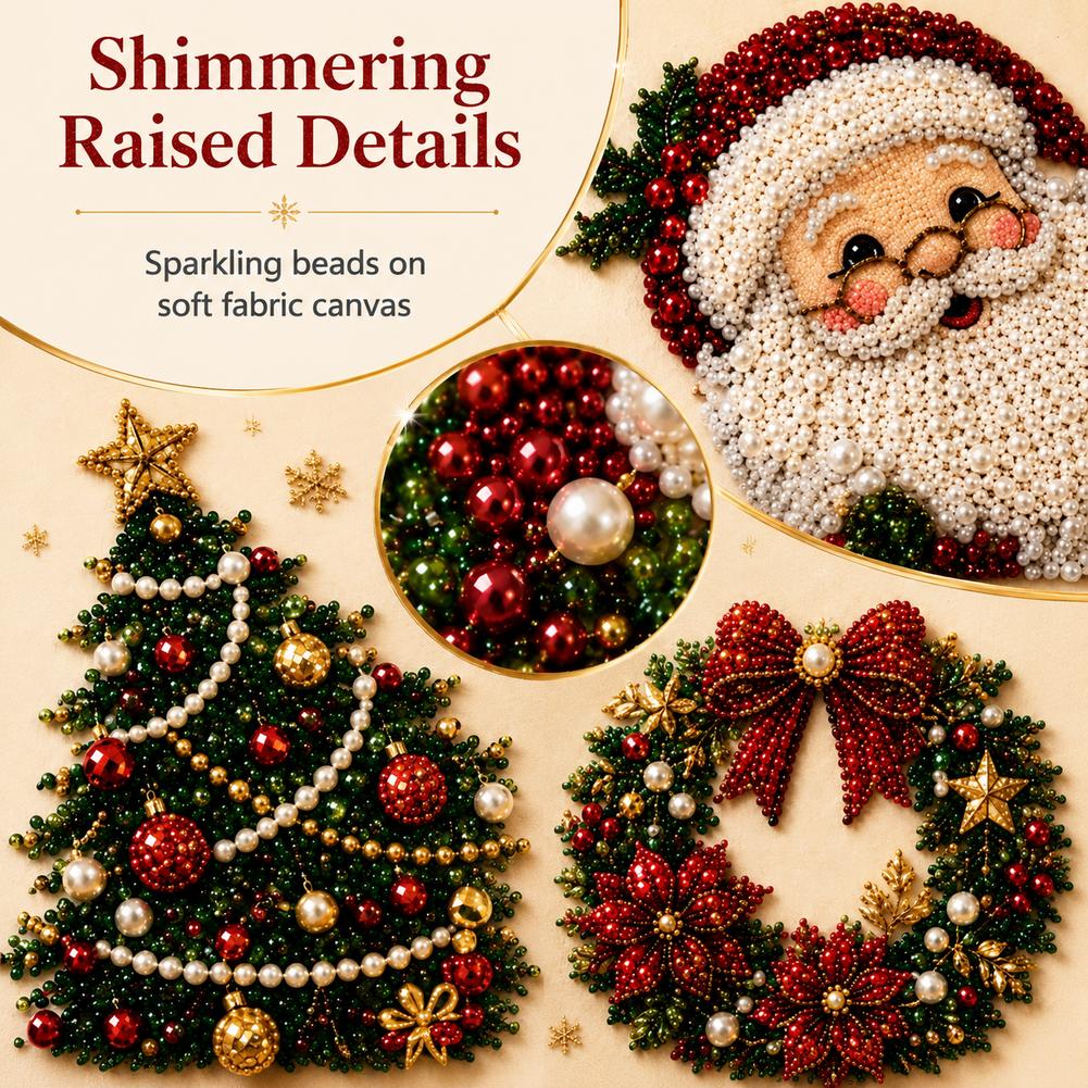 Christmas Santa Claus Pearl Ar - Embroidery Xmas review and price