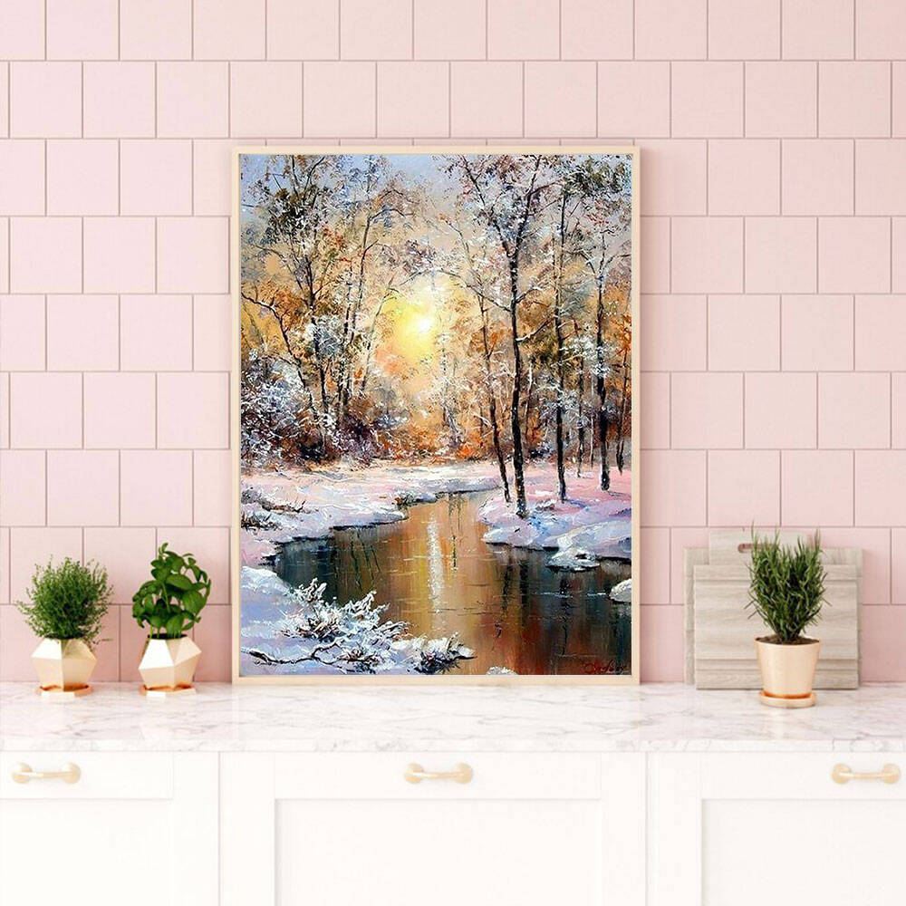HUACAN Diamond Painting Winter - Embroidery Xmas review and price