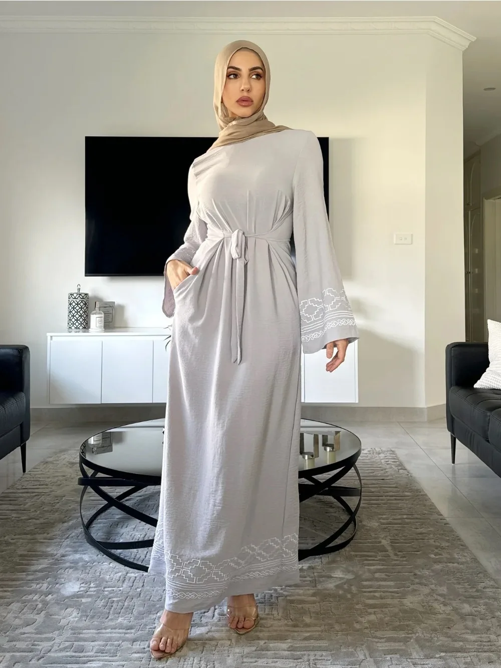 Eid Embroidery Muslim Dress fo - Embroidery Arabic review and price