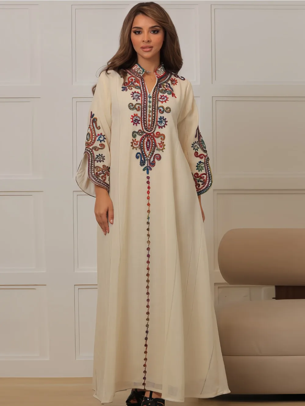 Muslim Abaya for Women Party D - Embroidery Arabic review and price
