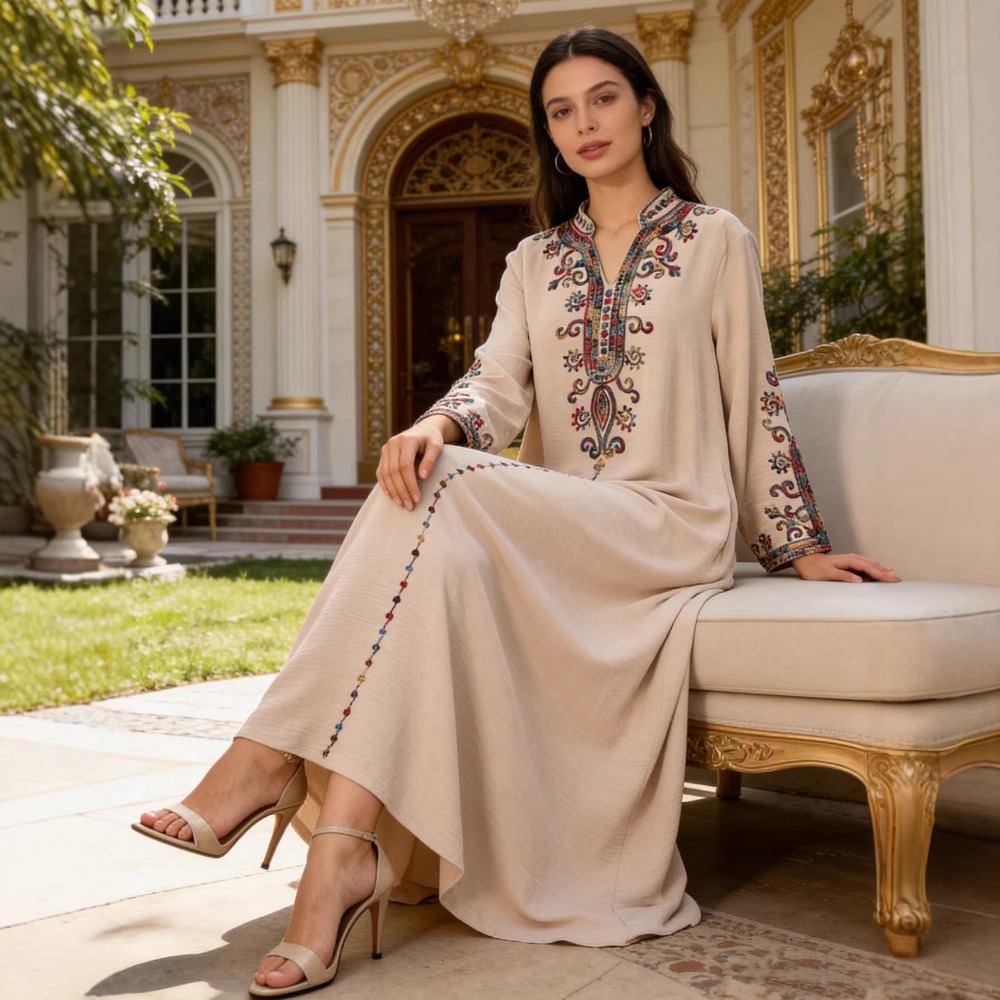 Muslim Abaya for Women Party D - Embroidery Arabic review and price