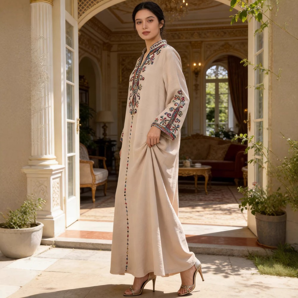 Muslim Abaya for Women Party D - Embroidery Arabic review and price