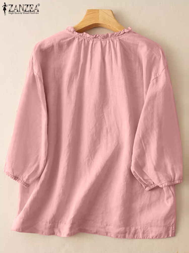 ZANZEA Summer Vintage Shirts E - Embroidery Workshop review and price