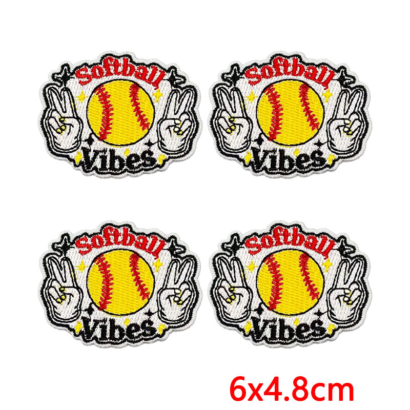 10PCS Softball Themed Iron On  - Embroidery Quote review and price