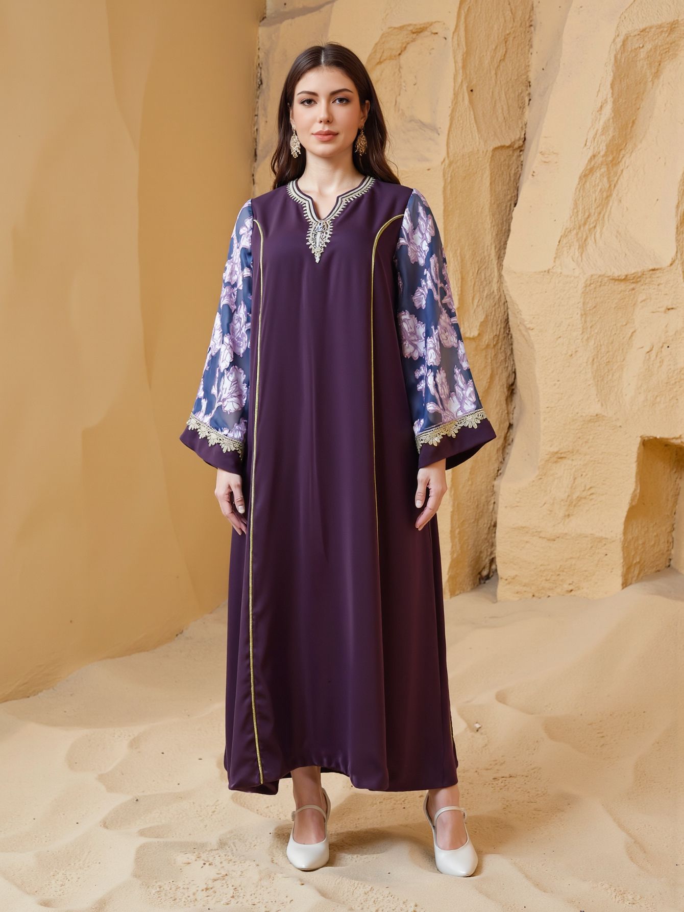 Muslim Dress Abaya Women Party - Embroidery Arabic review and price