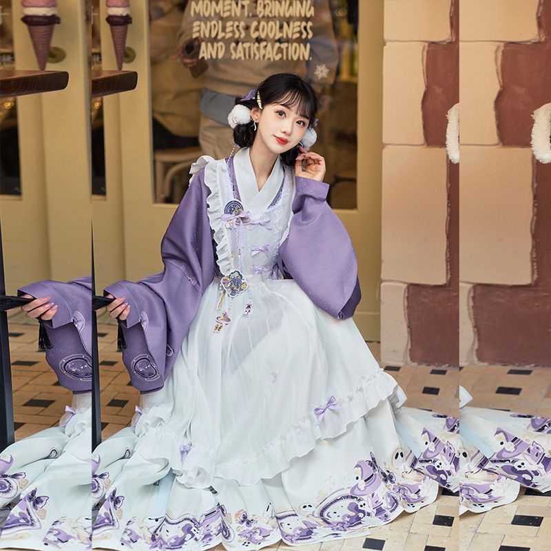 Sweet Chinese Stand Collar Pur - Embroidery Apron review and price