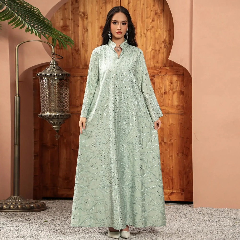 Elegant Dubai Women Dress Abay - Embroidery Arabic review and price