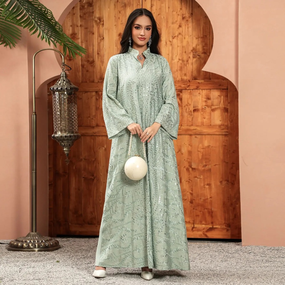 Elegant Dubai Women Dress Abay - Embroidery Arabic review and price