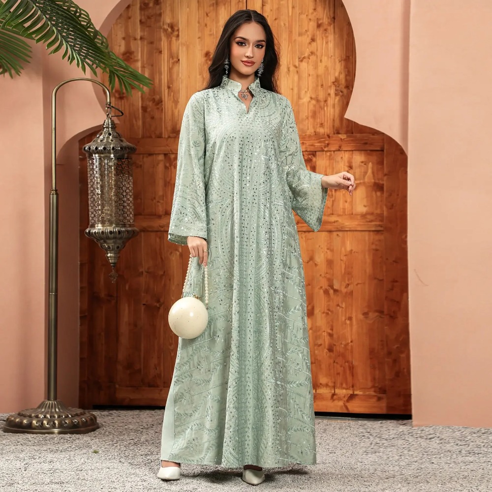 Elegant Dubai Women Dress Abay - Embroidery Arabic review and price