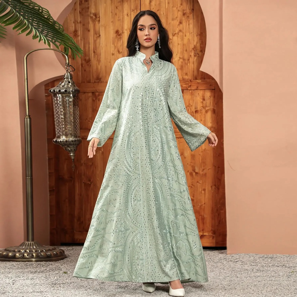 Elegant Dubai Women Dress Abay - Embroidery Arabic review and price