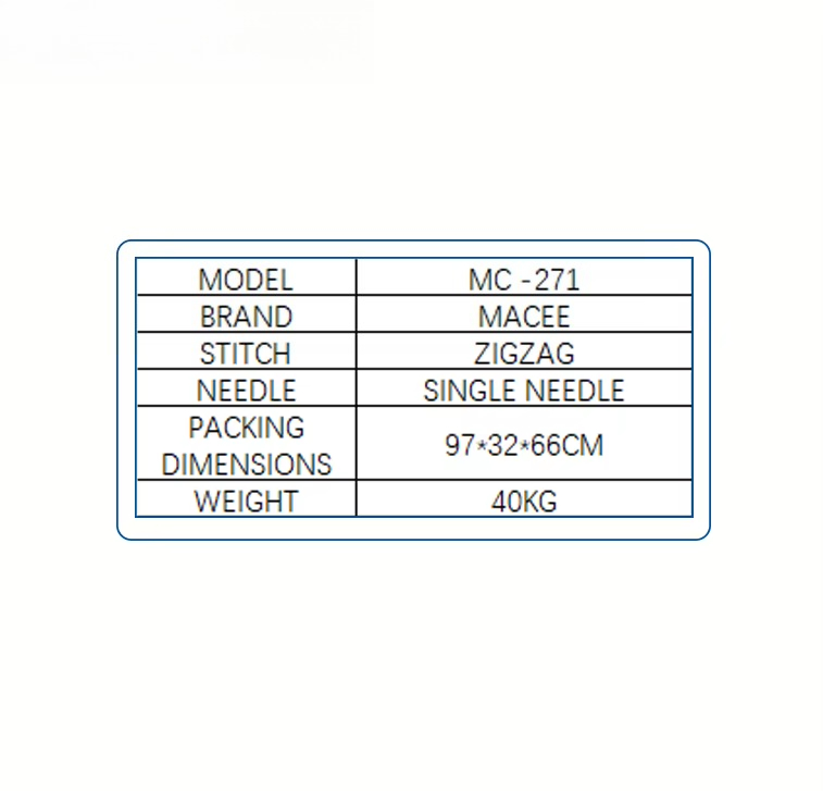 MC 271 Flat Bed Single   Zigza - Embroidery Zig Zag Stitch review and price