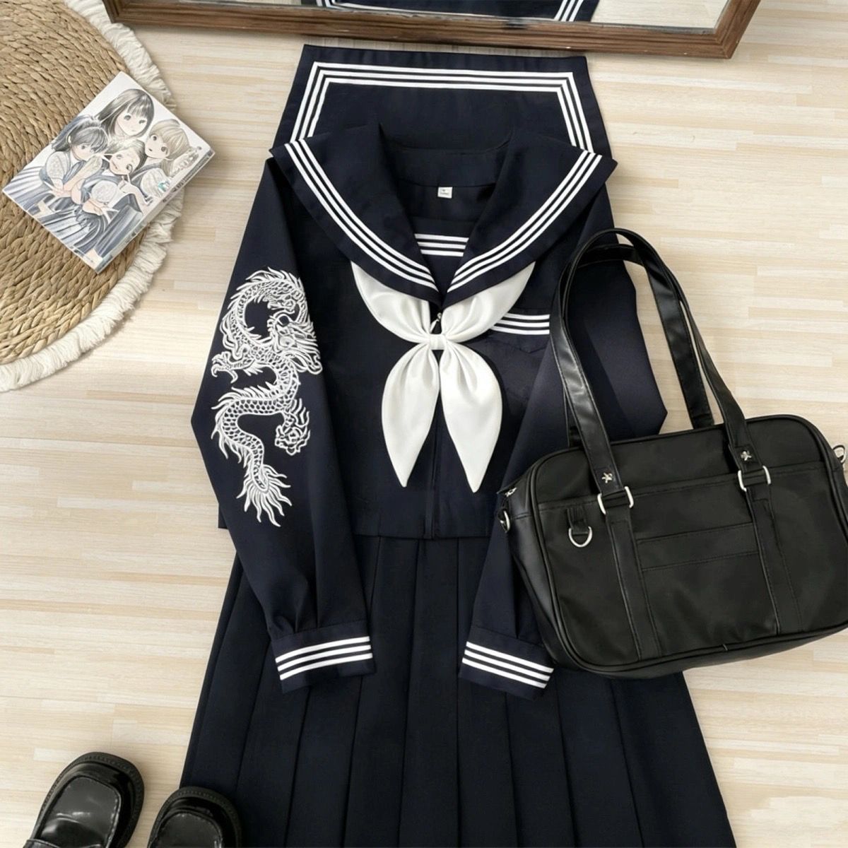 Japanese Dark Goth Punk Sailor - Embroidery Uniform review and price