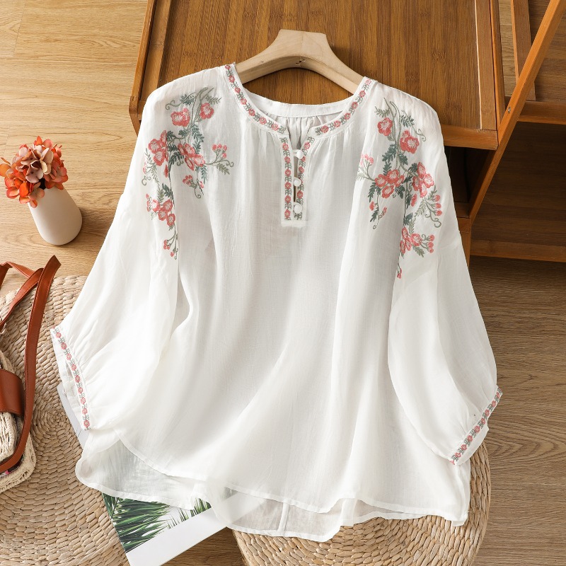 Chinese Style Women's Clothing - Embroidery On Shirt review and price