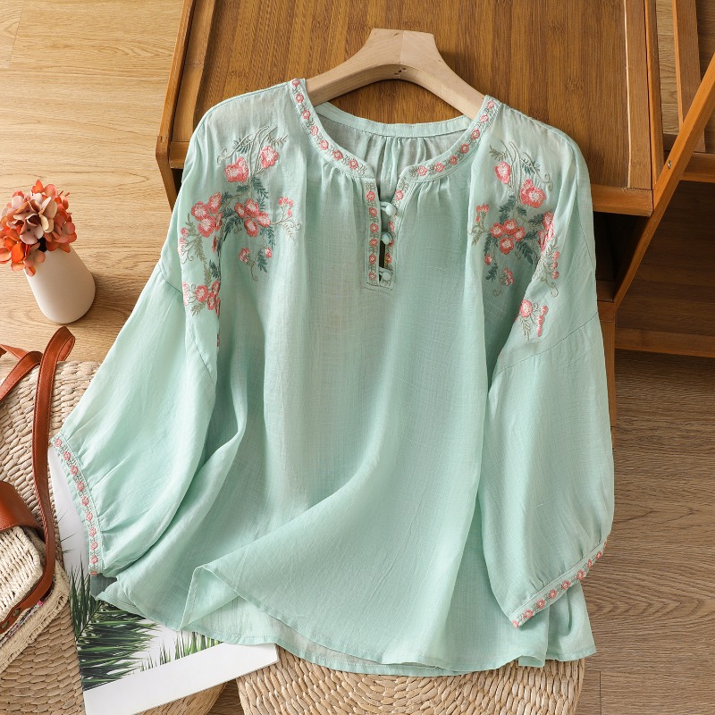 Chinese Style Women's Clothing - Embroidery On Shirt review and price
