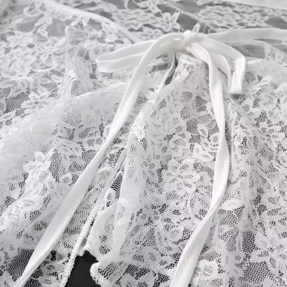 French Lacing Lace Mini Skirt  - Embroidery Apron review and price