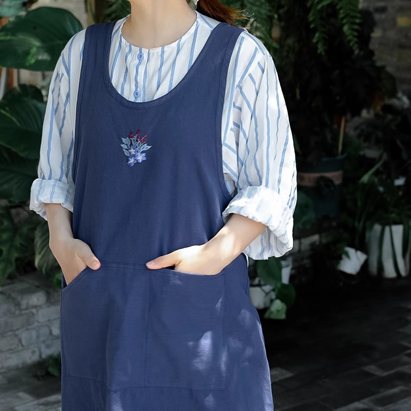 Summer Pure Cotton Embroidery  - Embroidery Apron review and price