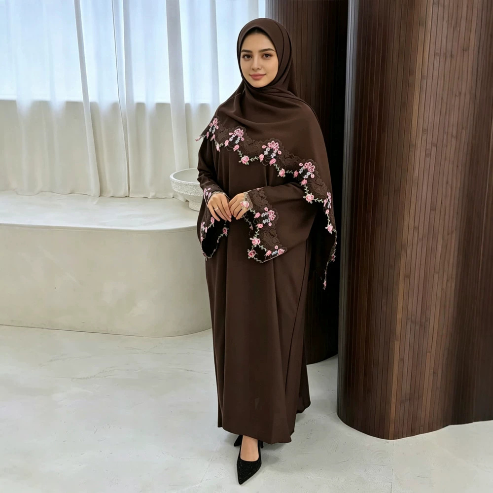 Eid Dress Women Muslim Abaya P - Embroidery Arabic review and price