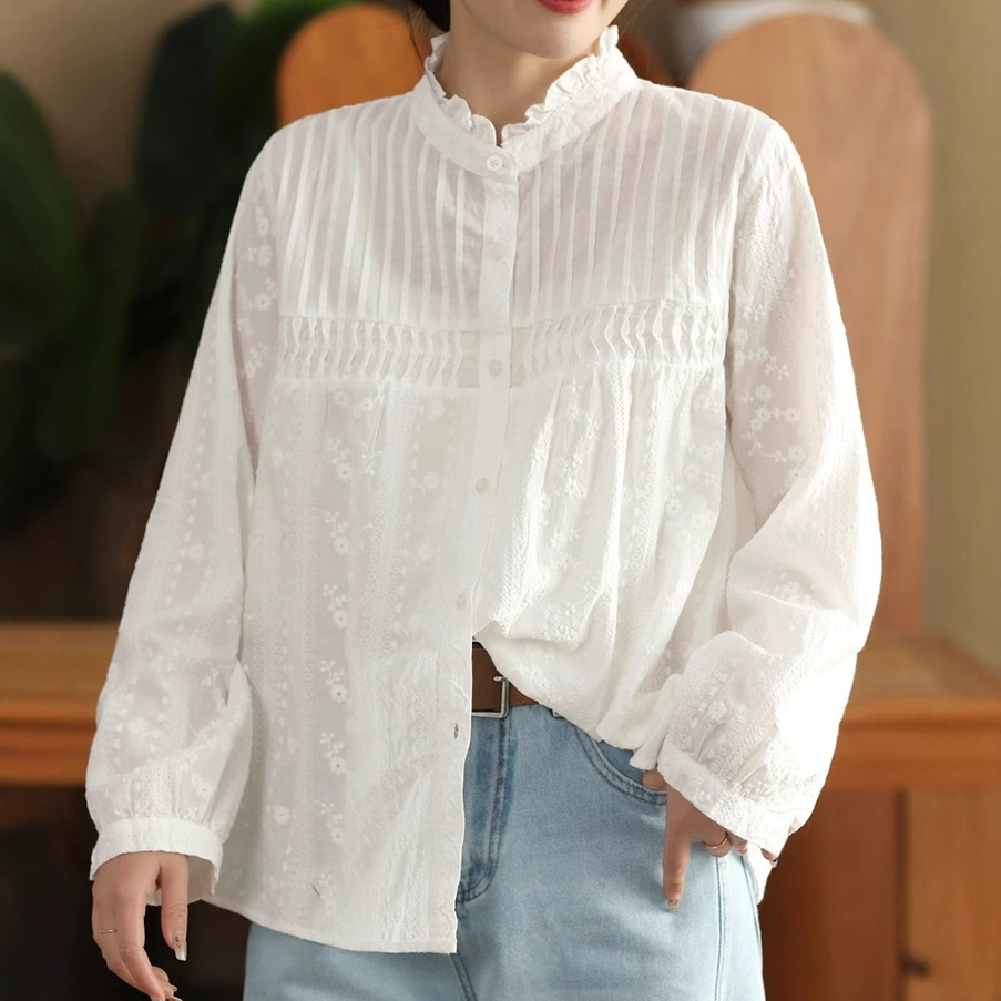 Japanese Sweet Mori Girl Solid - Embroidery On Shirt review and price