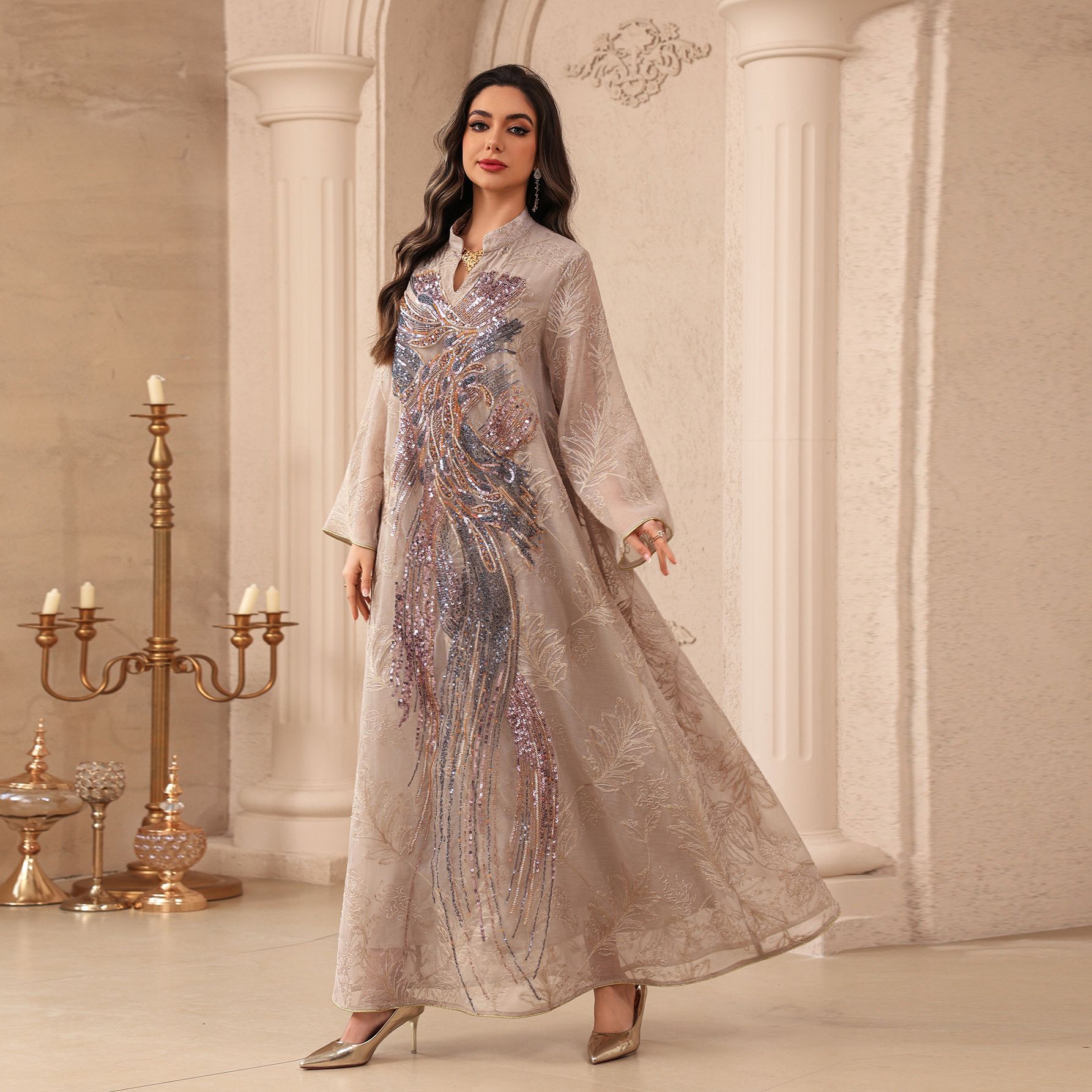 Muslim Dress Abaya Women Eid P - Embroidery Arabic review and price