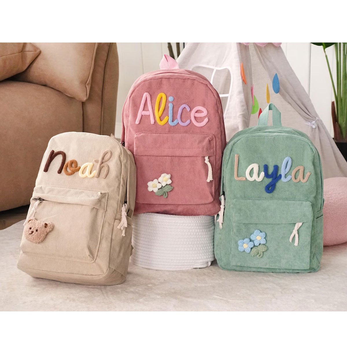 Unisex Personalized Corduroy B - Embroidery Initials Designs review and price