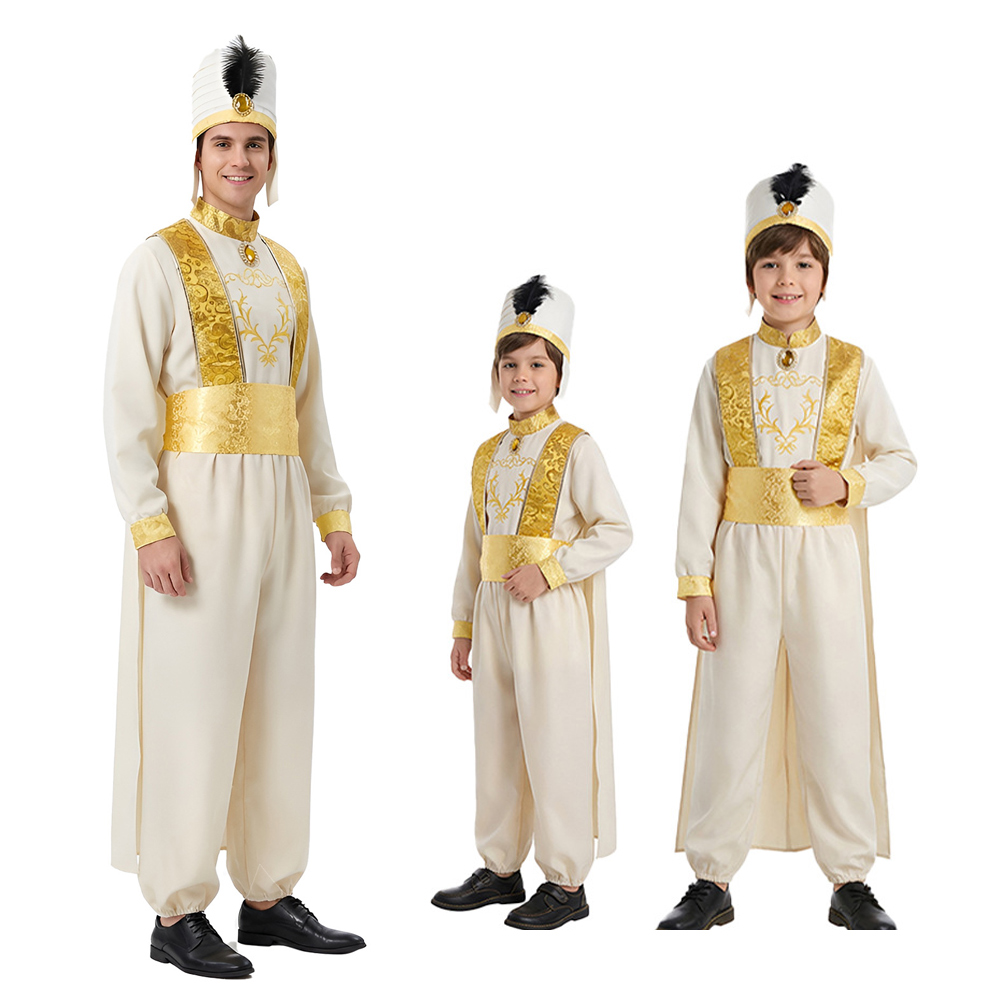 Adult Aladdin Cosplay Costume  - Embroidery Gold review and price