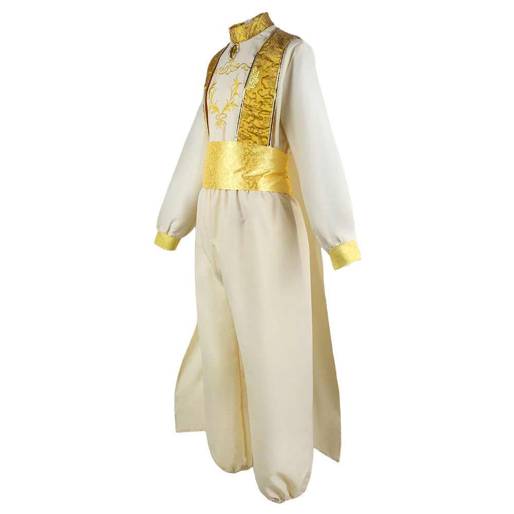 Adult Aladdin Cosplay Costume  - Embroidery Gold review and price