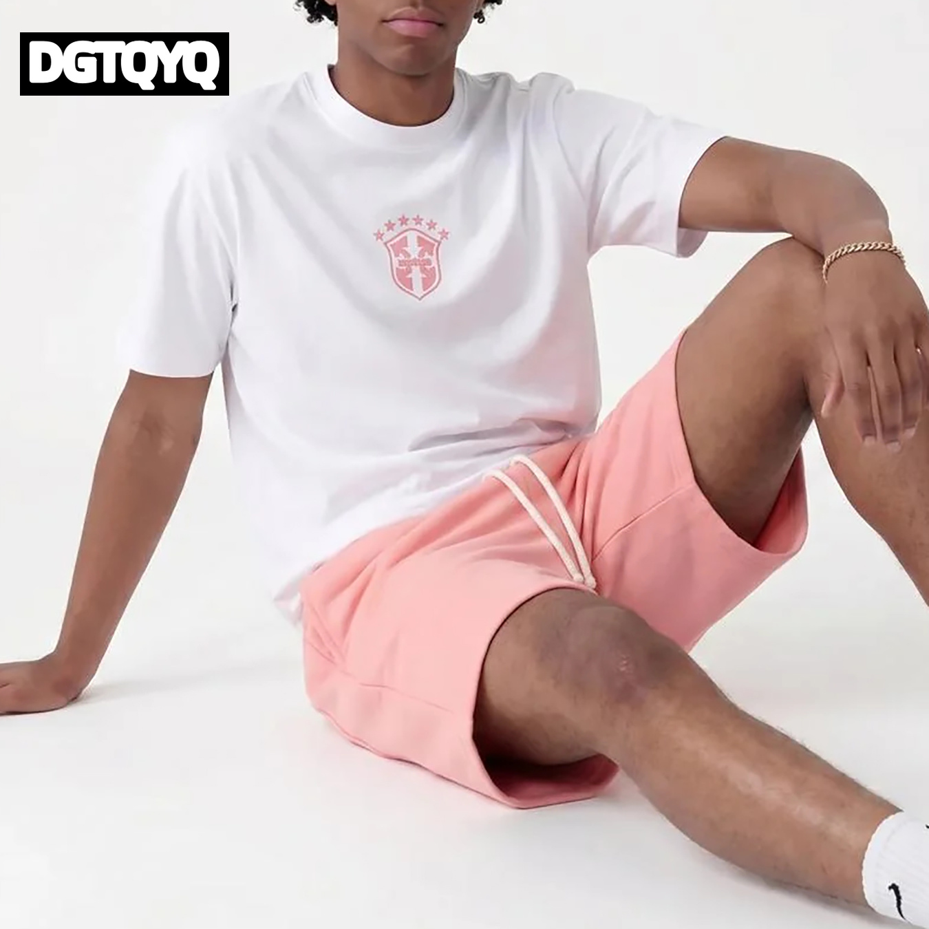 Man's Summer New Pink Embroide - Embroidery On Shirt review and price