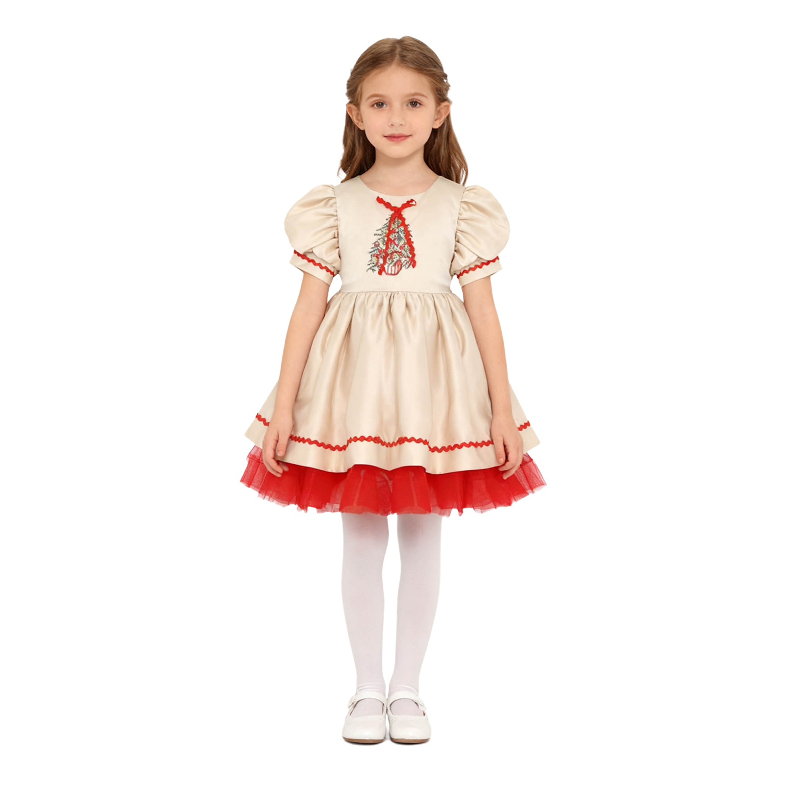 Kids Girls Christmas Santa Dre - Embroidery Xmas review and price