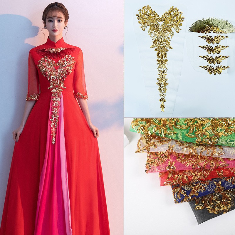 1Set Gold Foil Peony Sequin Em - Embroidery Gold review and price