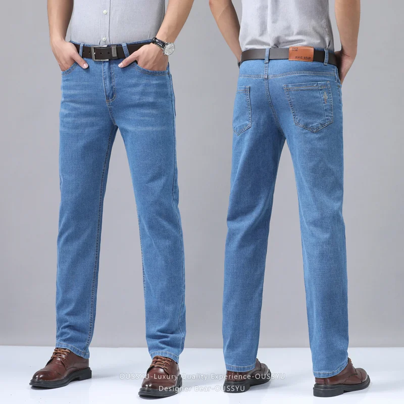 Summer Thin Men's Denim Jeans  - Embroidery Workshop review and price