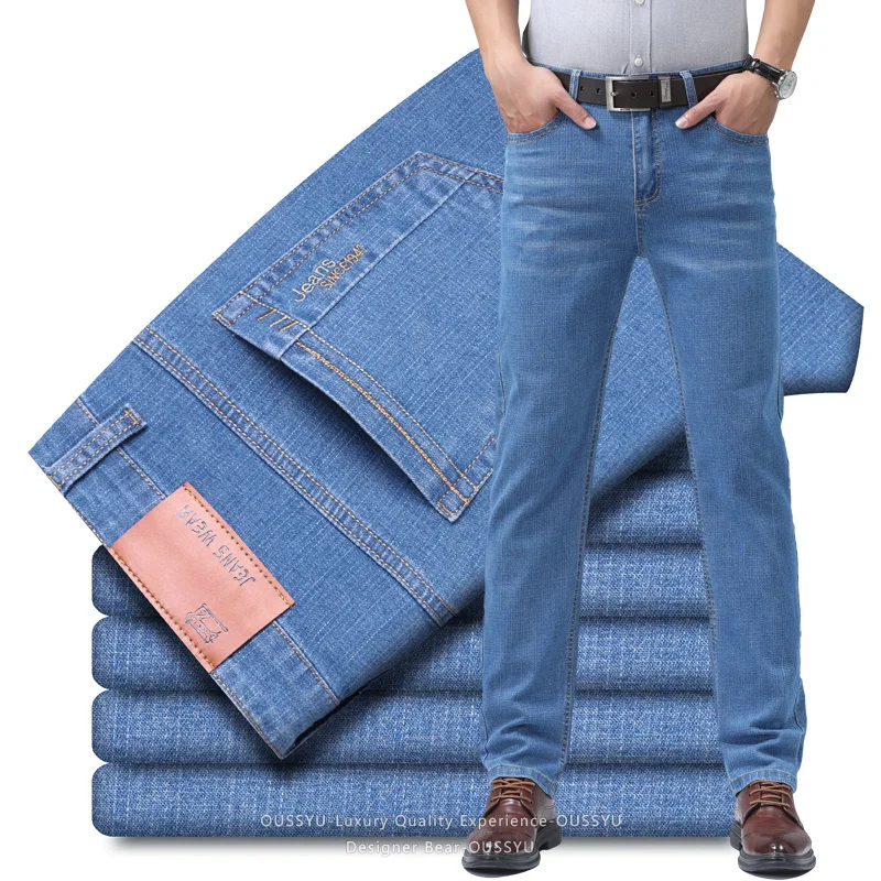 Summer Thin Men's Denim Jeans  - Embroidery Workshop review and price