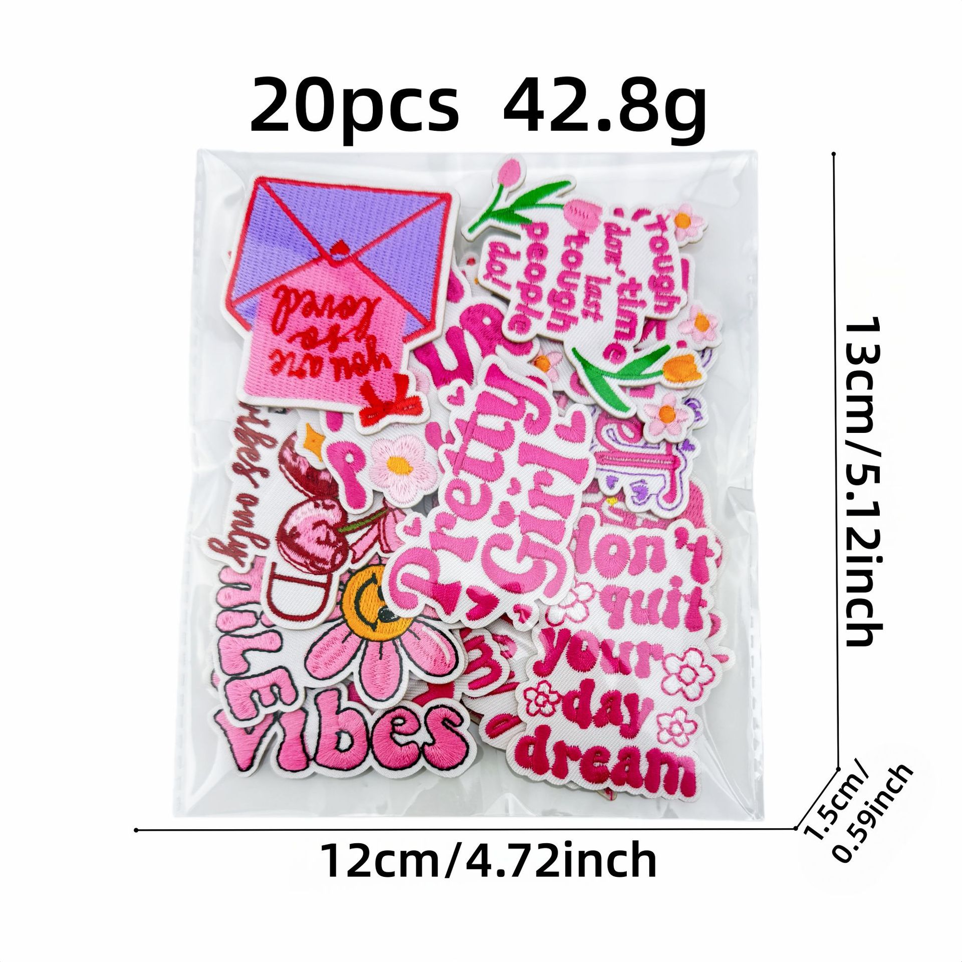 Pink Aesthetic Embroidery Patc - Embroidery Quote review and price