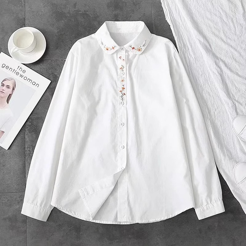 New Pure Cotton White Shirts W - Embroidery On Shirt review and price