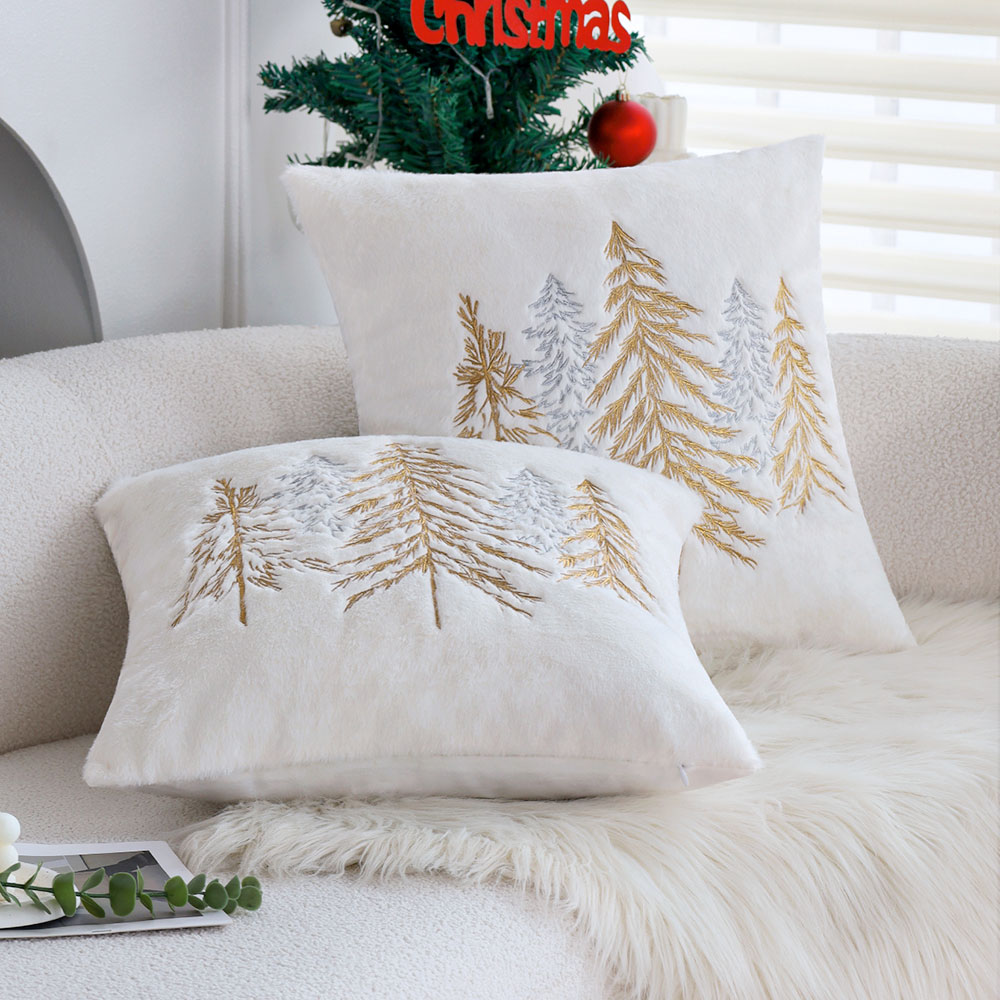 Christmas Faux Rabbit Fur Pill - Embroidery Xmas review and price