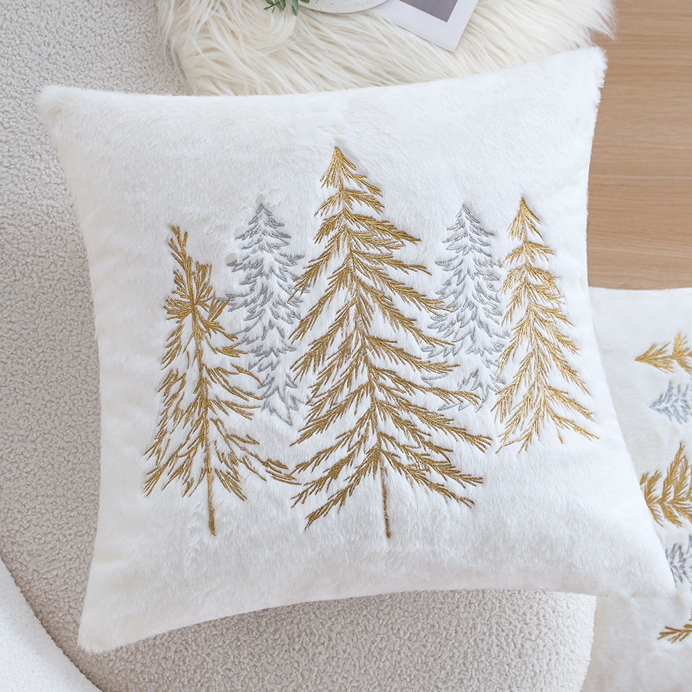 Christmas Faux Rabbit Fur Pill - Embroidery Xmas review and price