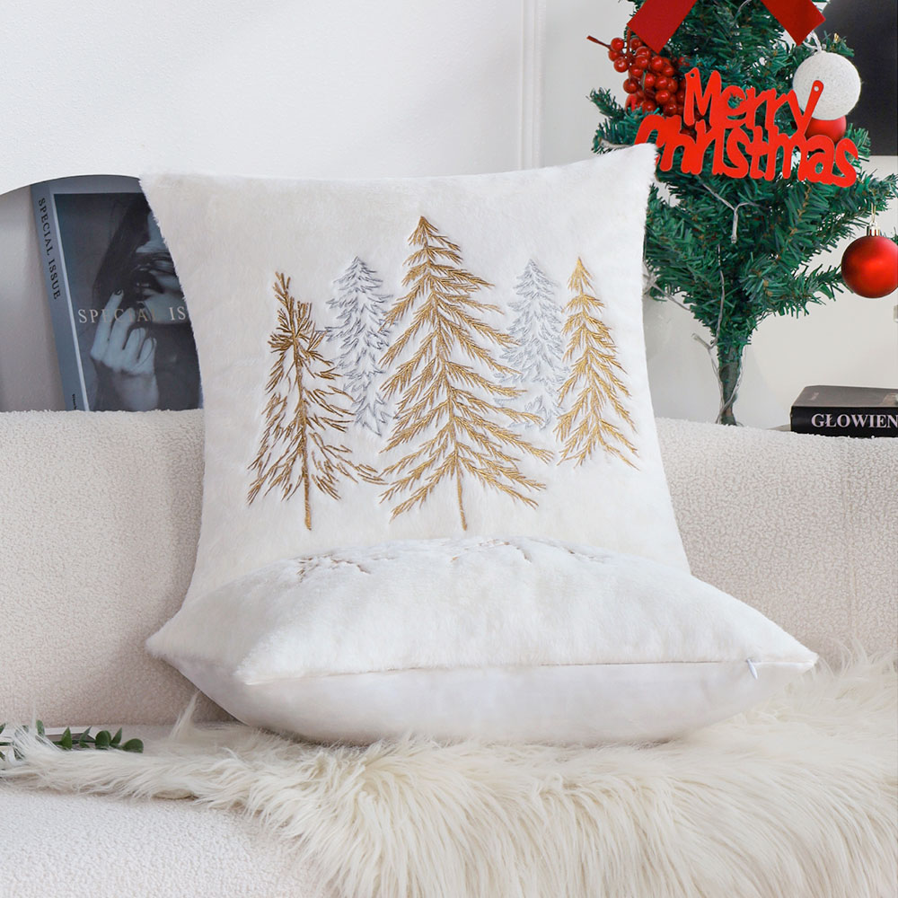 Christmas Faux Rabbit Fur Pill - Embroidery Xmas review and price