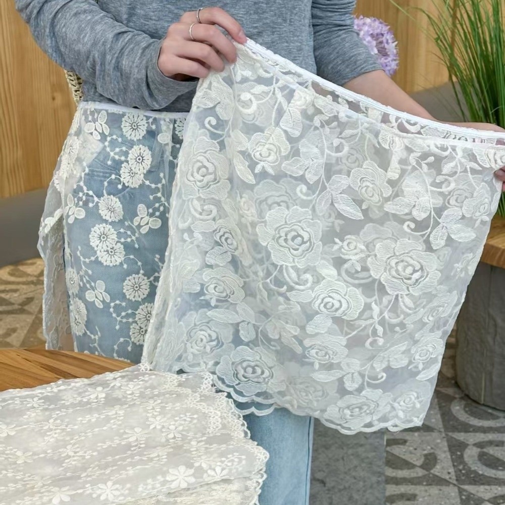 Jeans Decor Lace Fart Curtain  - Embroidery Apron review and price