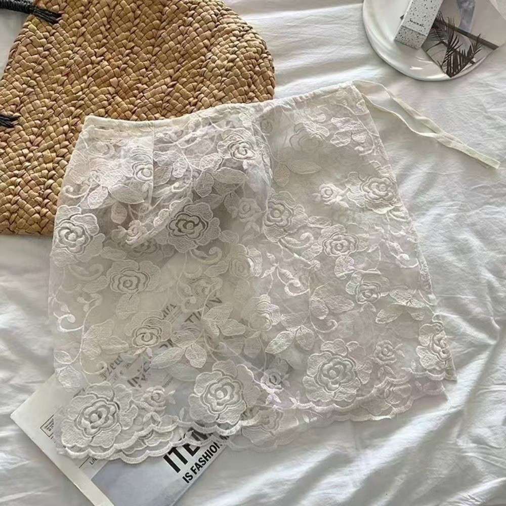 Jeans Decor Lace Fart Curtain  - Embroidery Apron review and price