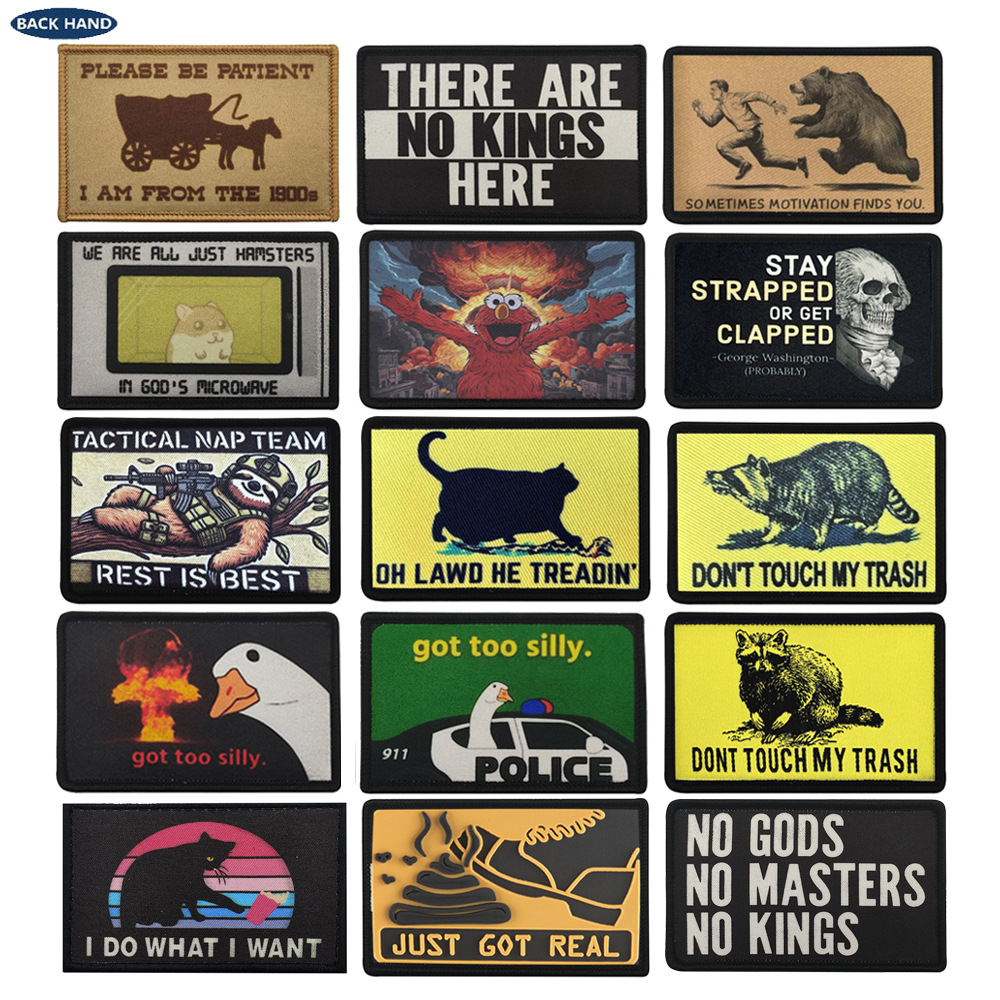 Funny Animal Morale Patches -  - Embroidery Quote review and price